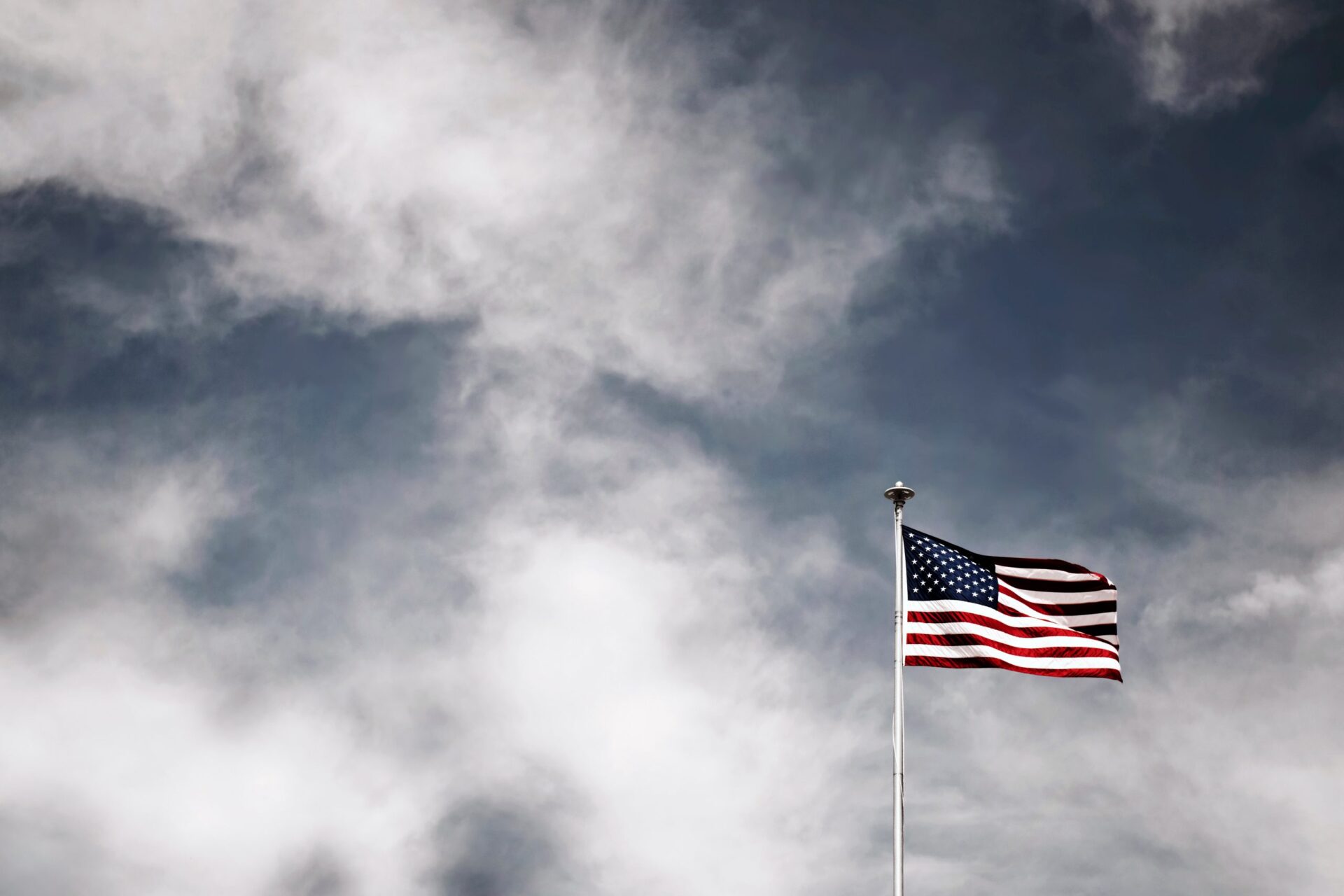 American flag waving in the wind 2